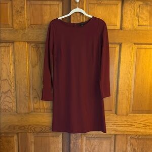 Burgundy Long Sleeve Dress